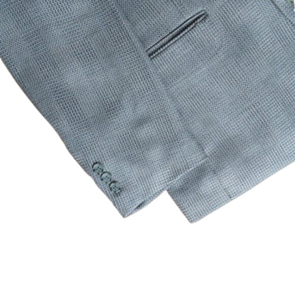 VINTAGE Gray Wool Blend Suit Jacket Blazer Men Fits Large XL - Picture 3 of 10